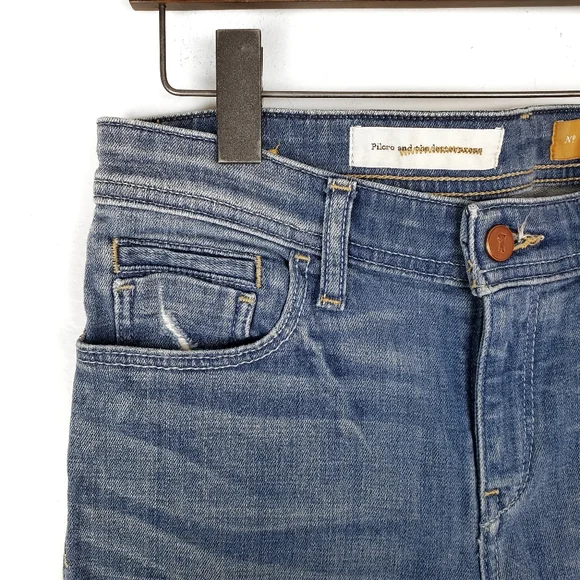 PILCRO &THE LETTERPRESS Distressed Hyphen Bootcut Whisked Jeans 28 - Picture 3 of 6